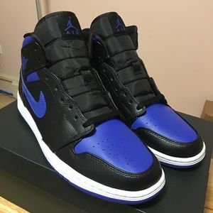 Nike Air Jordan 1 Mid Royal Black Blue